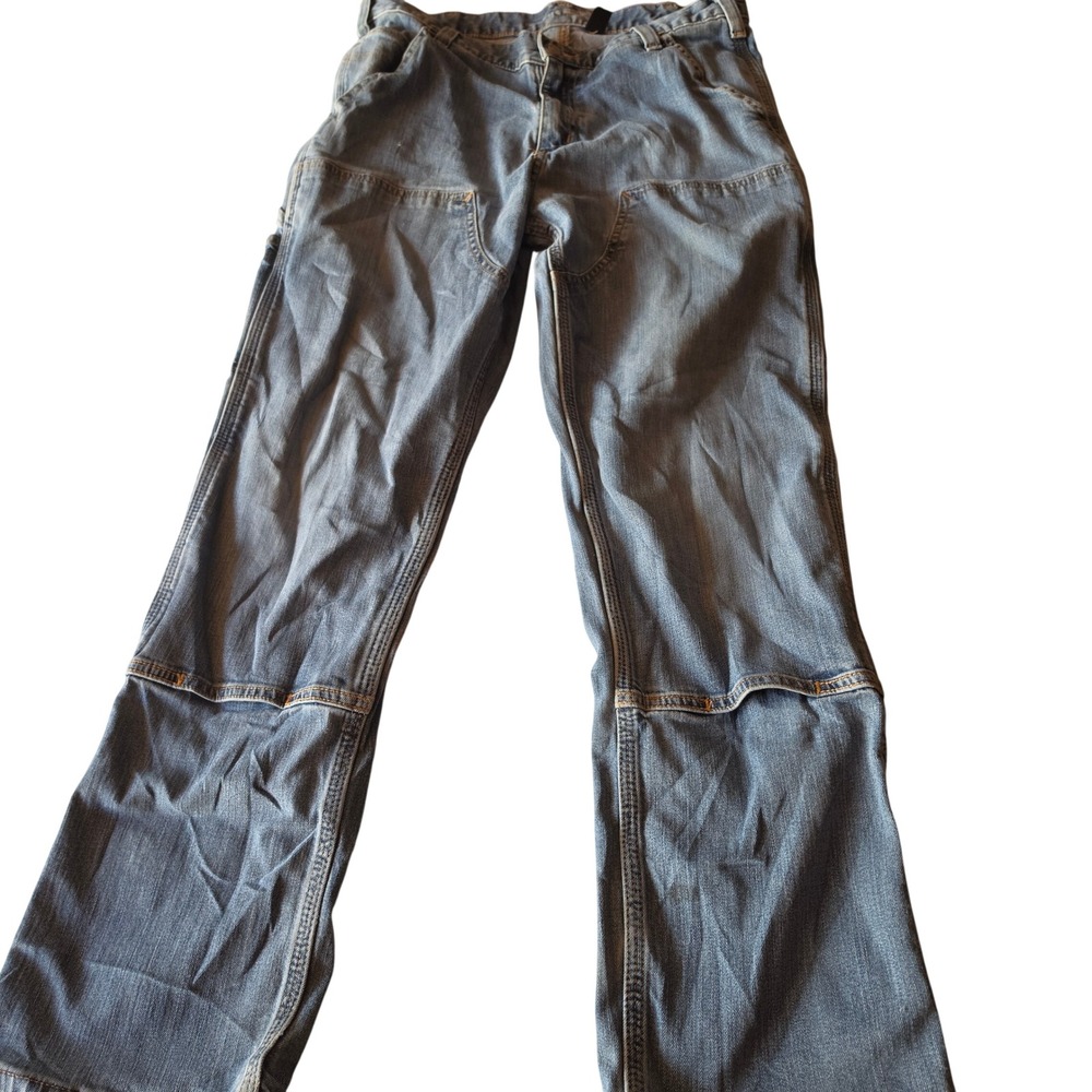 Carhartt Relaxed Fit Double Knee Carpenter Jeans Light Wash Blue 33x30